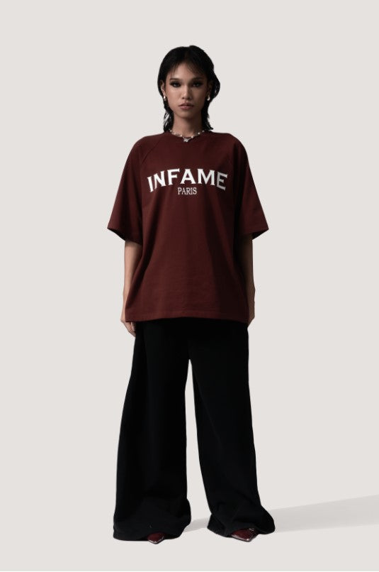 L'INF Maroon Oversize T-shirt