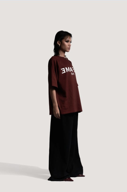 L’INF Oversized Bordeaux T-shirt