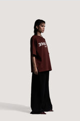 L’INF Oversized Bordeaux T-shirt