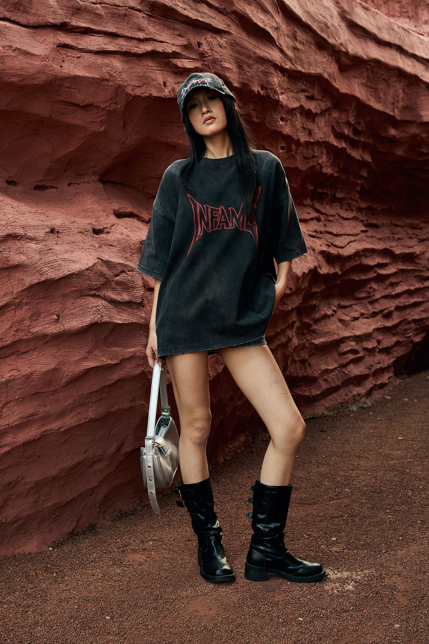 Madness Oversized Faded T shirt