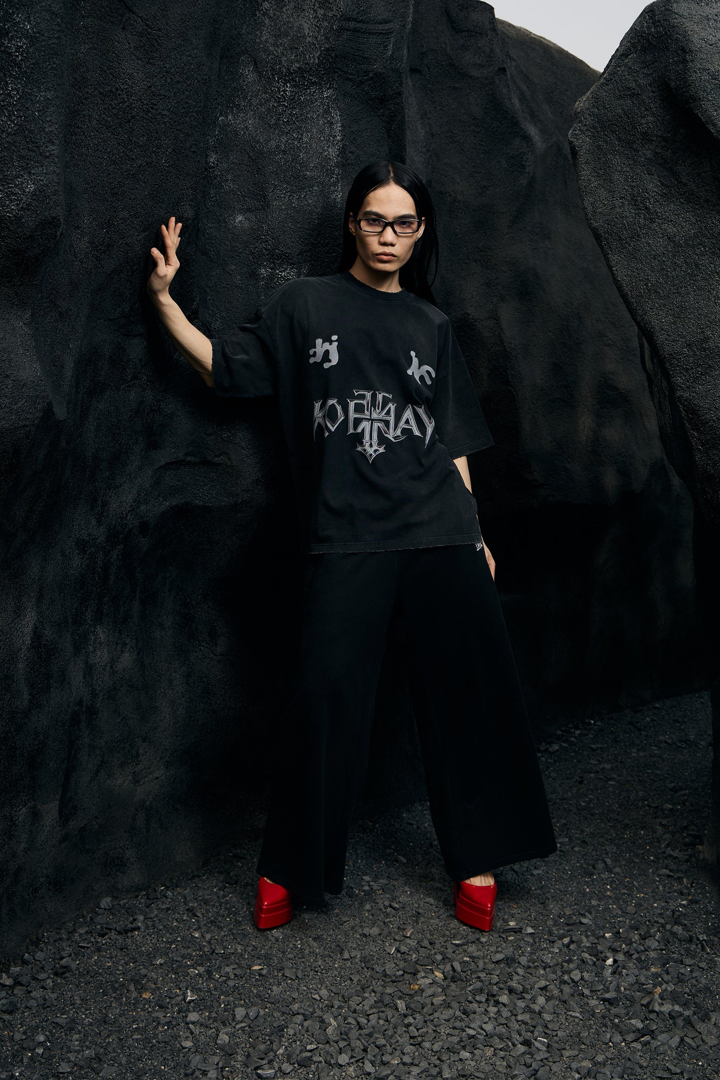 Infame x Komah Jay Oversize T shirt (Black)