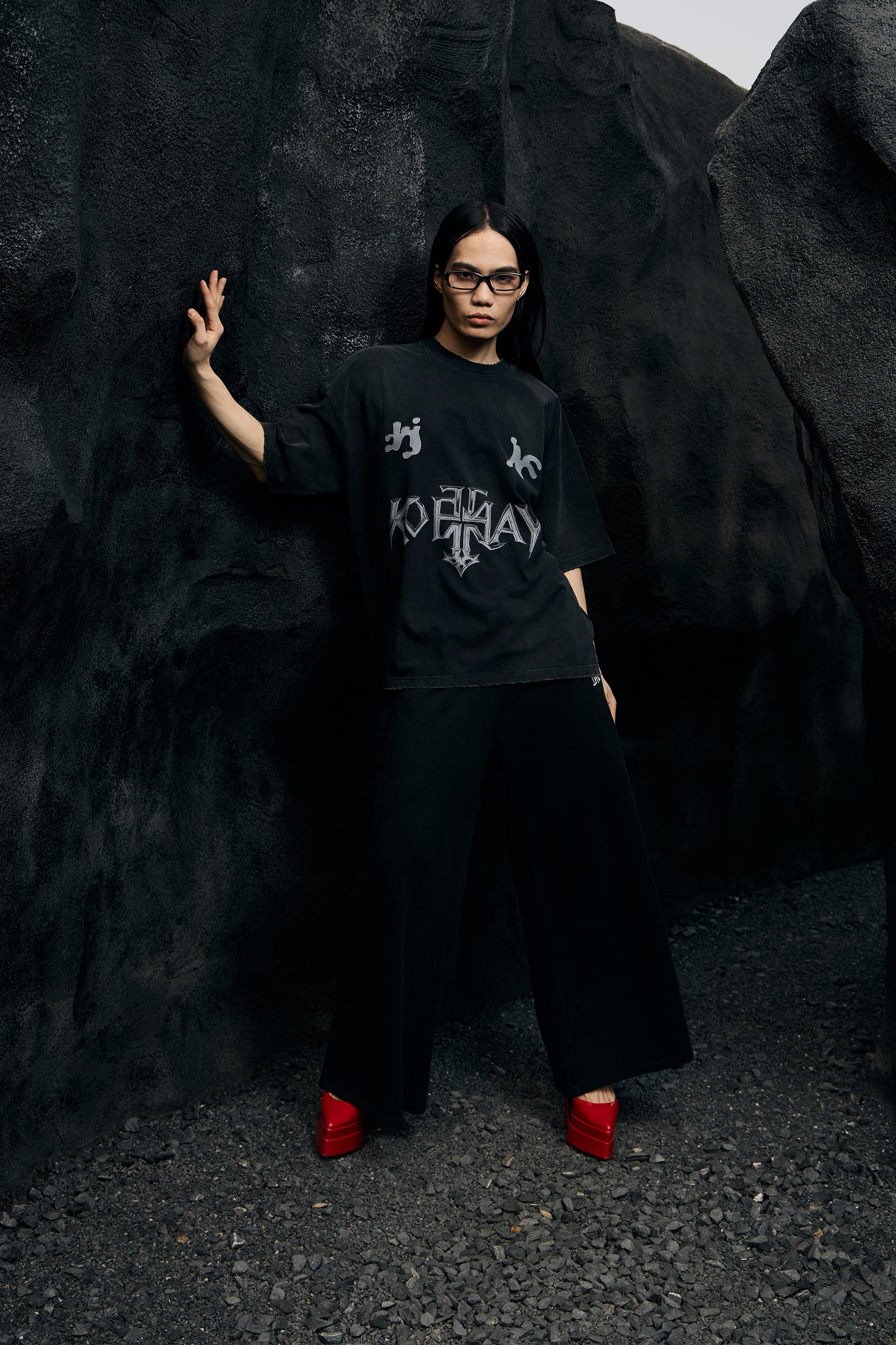Infame x Komah Jay Oversize T shirt (Black)