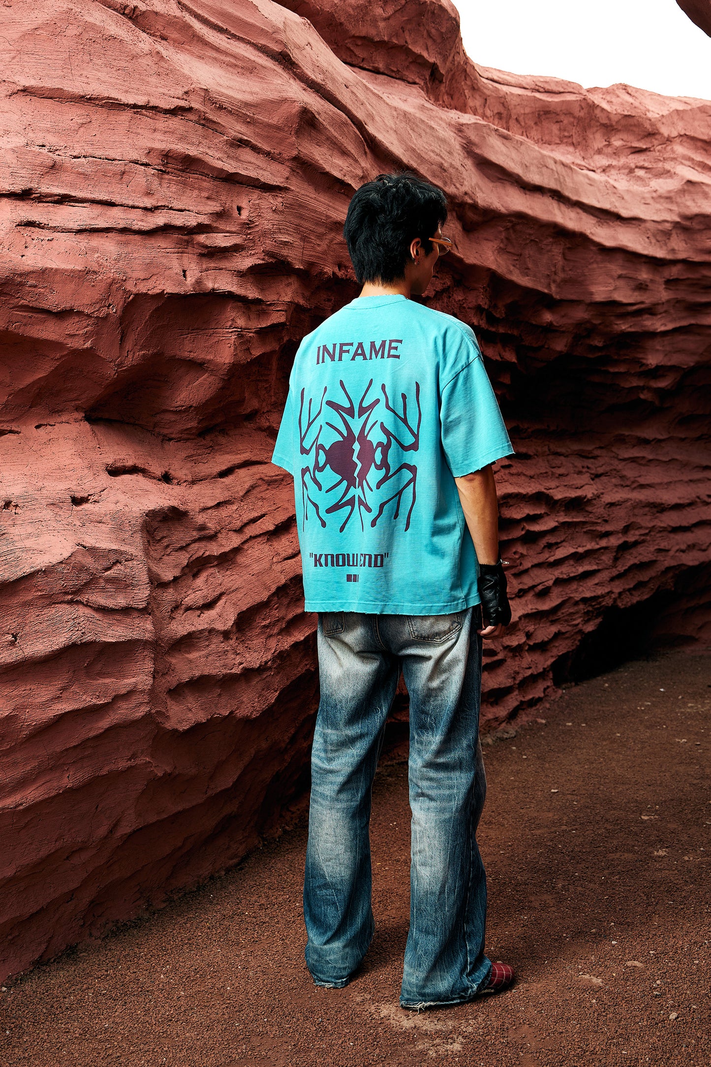 Infame x Komah Jay Oversize T shirt (Blue)